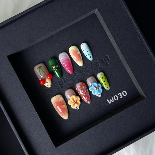 Handmade press on nail W030