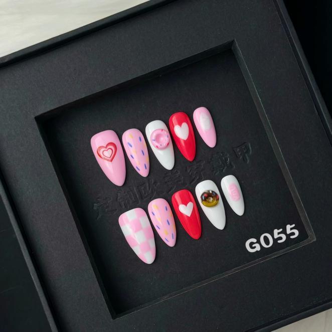 Handmade press on nail G055