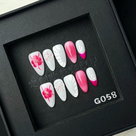 Handmade press on nail G058