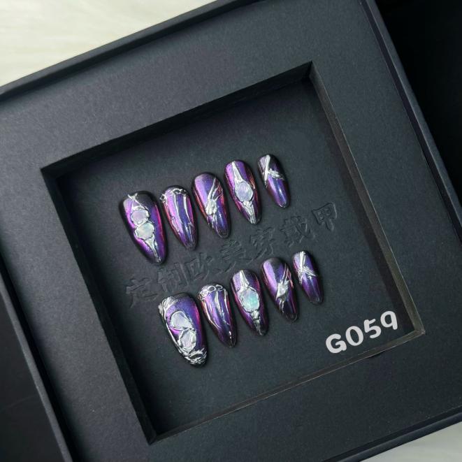 Handmade press on nail G059