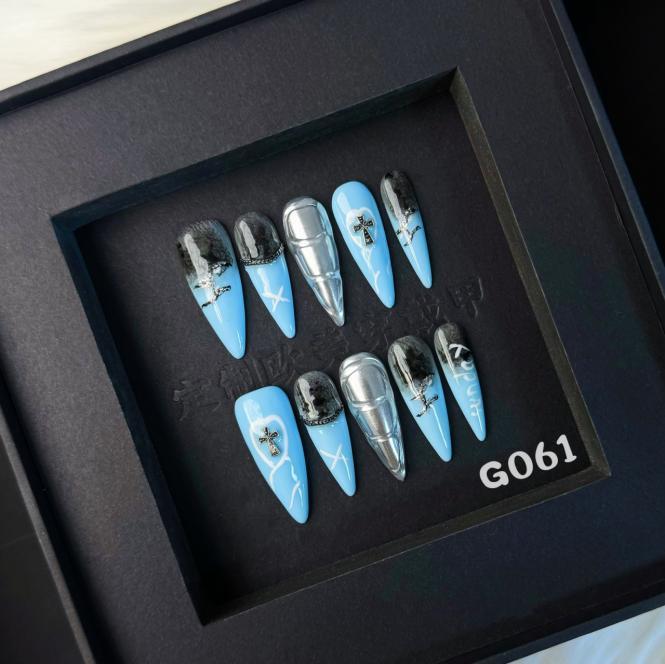 Handmade press on nail G061