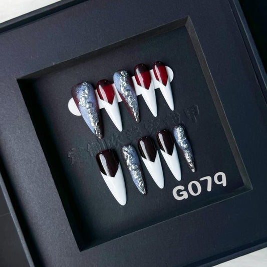 Handmade press on nail G079