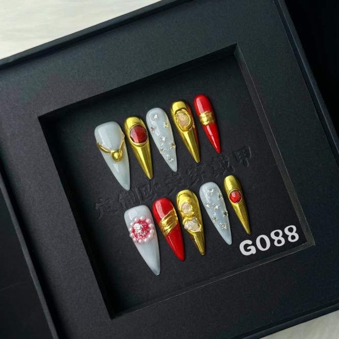 Handmade press on nail G088