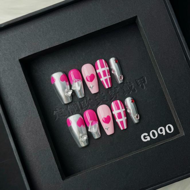 Handmade press on nail G090