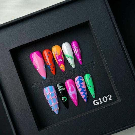 Handmade press on nail G102
