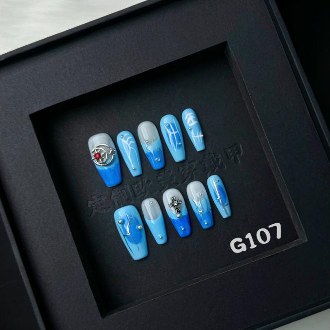 Handmade press on nail G107