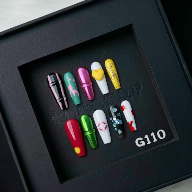 Handmade press on nail G110