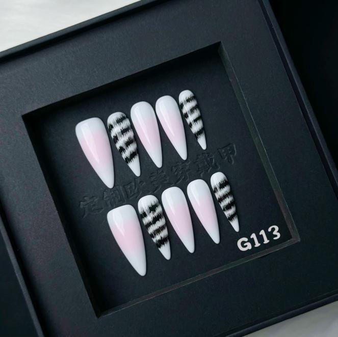 Handmade press on nail G113