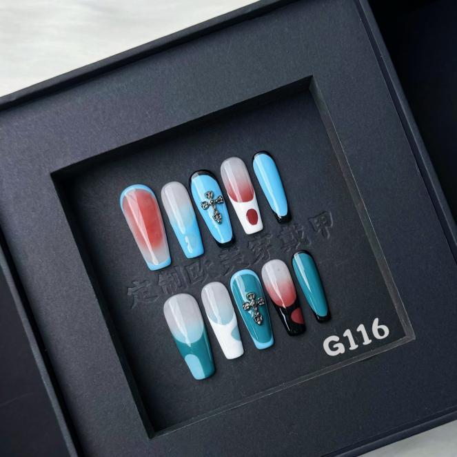 Handmade press on nail G116