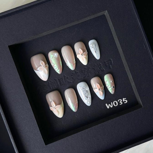 Handmade press on nail W035
