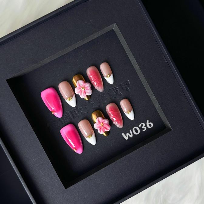 Handmade press on nail W036