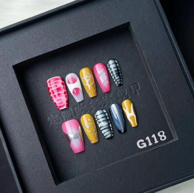 Handmade press on nail G118