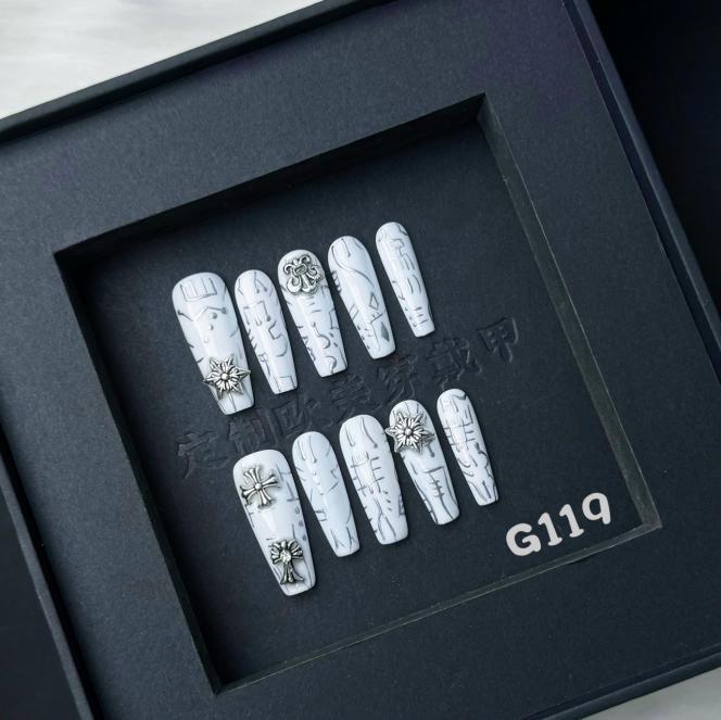 Handmade press on nail G119