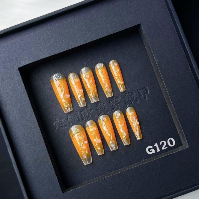 Handmade press on nail G120