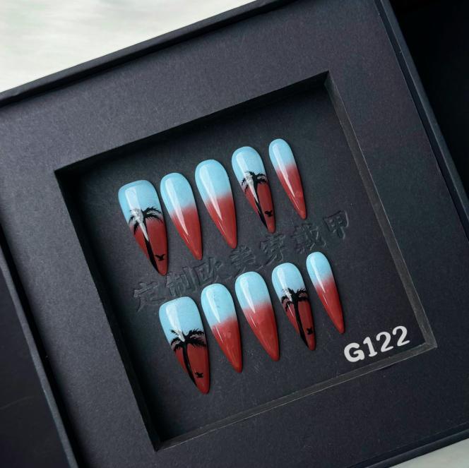 Handmade press on nail G122