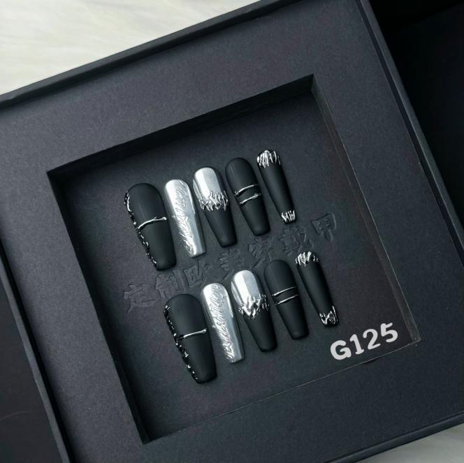 Handmade press on nail G125