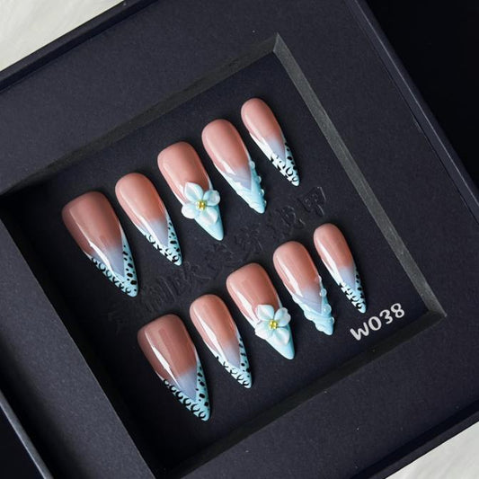 Handmade press on nail W038