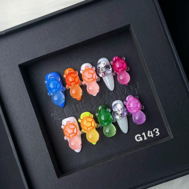 Handmade press on nail G143