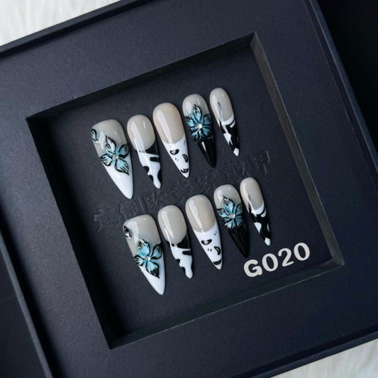 Handmade press on nail G020
