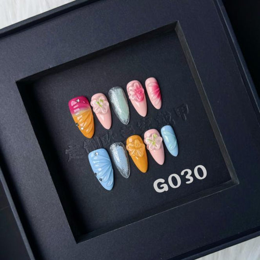 Handmade press on nail G030