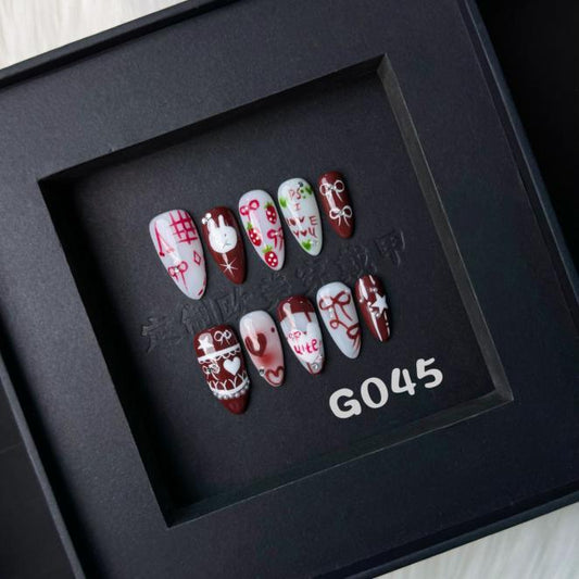 Handmade press on nail G045