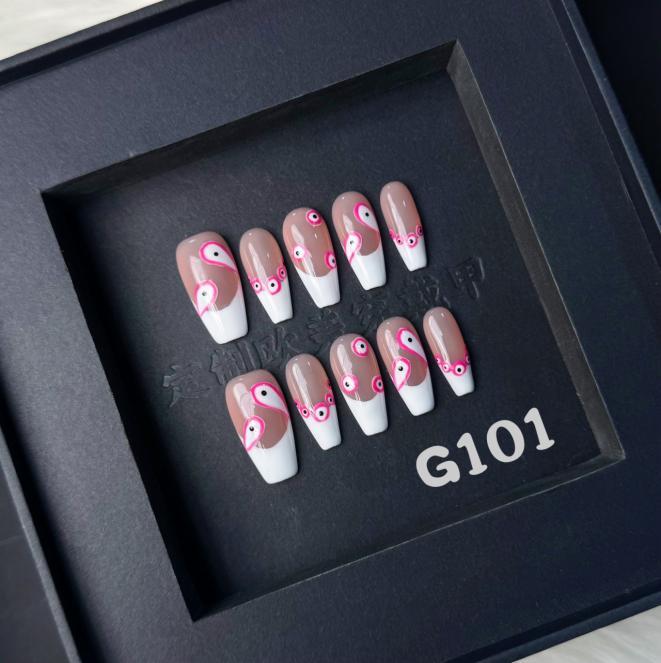 Handmade press on nail G101