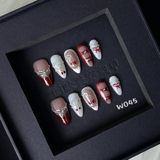 Handmade press on nail W045