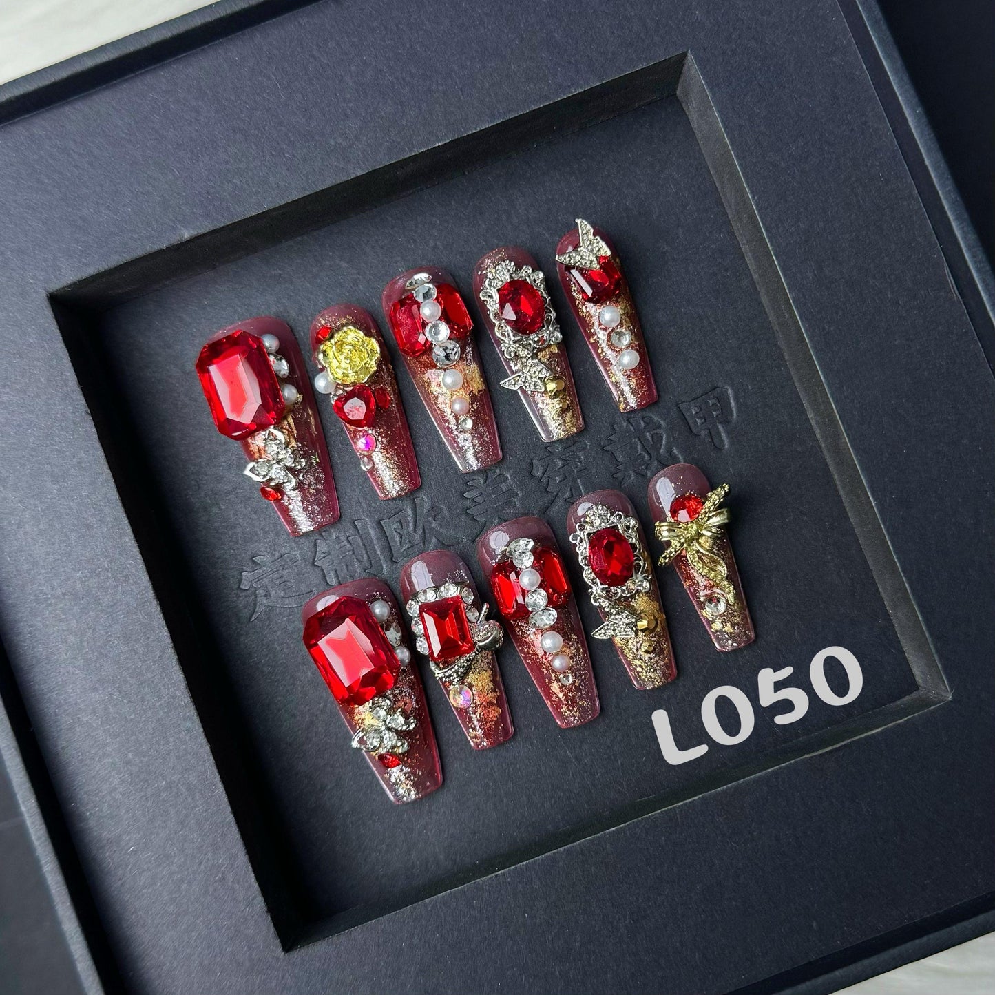 Handmade press on nail L050