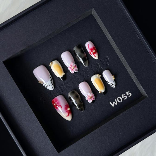 Handmade press on nail W055