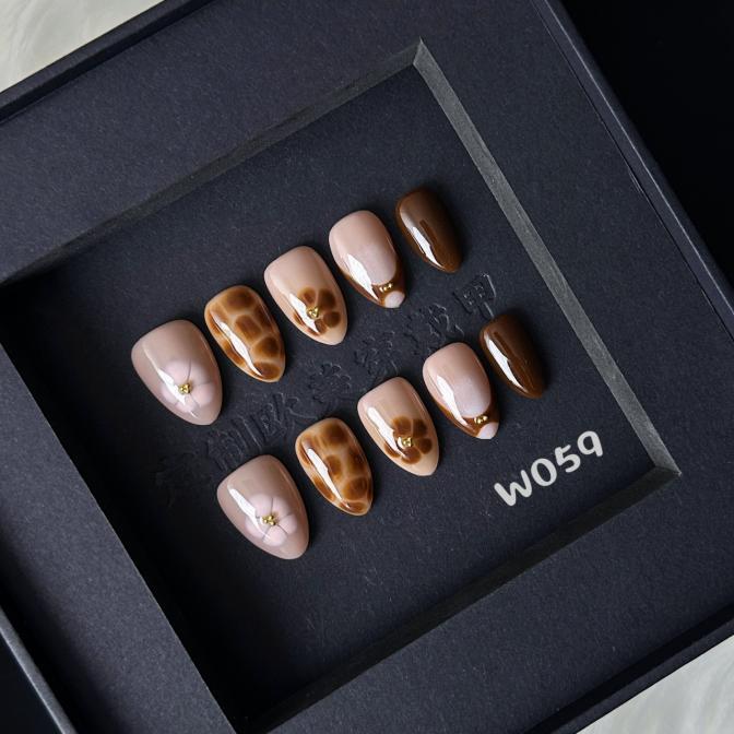 Handmade press on nail W059