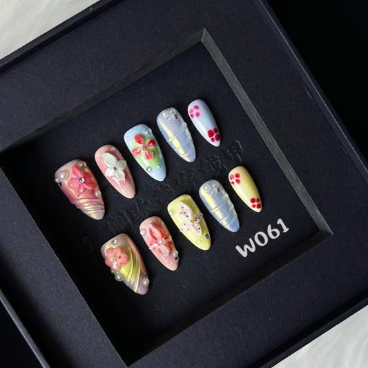 Handmade press on nail W061
