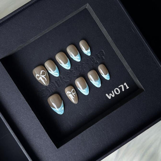 Handmade press on nail W071