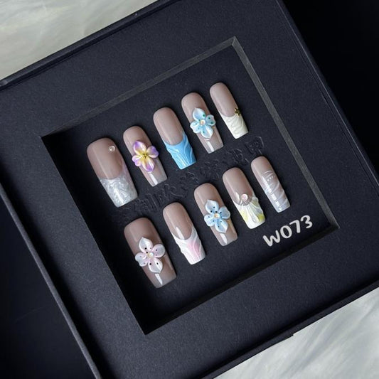 Handmade press on nail W073