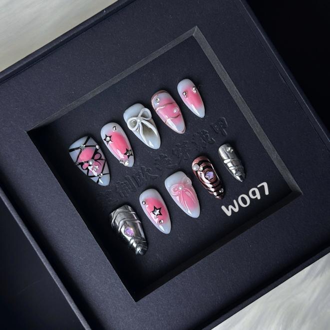 Handmade press on nail W097